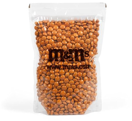 M&M'S mono couleur au chocolat au lait - Sachet vrac de 1,5kg de chocolats - Idée de DIY - Idéal pour mariage, fête d'anniversaire, buffet de bonbons, baptême, gender reveal (Orange)