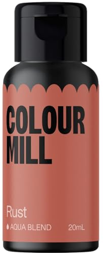 Colour Mill Aqua Blend Lebensmittelfarbe Wasserbasis, Rust, 20 ml | Hochkonzentriert, Flüssigkeit, Leuchtende Farben, zum Färben von Royal Icing, Macarons, Baiser, Fondant, Gelees und Getränken