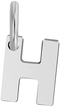 Akzent Feinsil Unisex-Kettenanhänger Buchstabe 925er Echt Silber rhodiniert