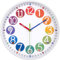Warminn Wanduhr Kinder Lautlos Wanduhr Vintage 30cm Quarz Groß Batterie Betriebene Einfach zu Lesen für Zimmer Zuhause KüChe Schlafzimmer Büro Schule (Weiß)