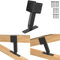 4 x 4 robuste, verstellbare Winkel-Pergola-Halterungen, schwarzes Metall, Dacherhöhung für Pavillon, Terrasse, Abdeckung (1 Stück)