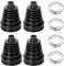 aleawol Kit de 4 piezas de botas CV, kit universal de silicona elástica con abrazaderas, kit de arranque universal dividido para eje de transmisión, cubierta de maletero CV duradero para automóviles