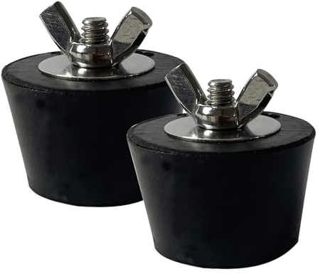 Goldyida 2 Stück Pool Überwinterungsstopfen Robust Langlebig Pool Winterstopfen Edelstahl Winterstopfen Abflussrohrleitungen Gummistopfen für Schwimmbecken (32-38mm)