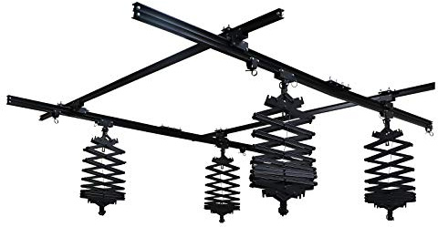 DATOUBOSS 158 x 158 Smallpox Rail Track Kit 4.0M Studio Photography Pantograph Ceiling Rail System 43-200CM Drop Pantograph Ceiling Stand System for Photo Video Studio Shooting (4.0M*4.0M-B)