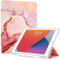 ProtUTab Case Compatible With iPad 10.2 2021/2020/2019, Auto Wake&Sleep Slim Trifold Stand for 7th/8th/9th Gen With Pencil Holder, Lightweight TPU, Nordic Pink