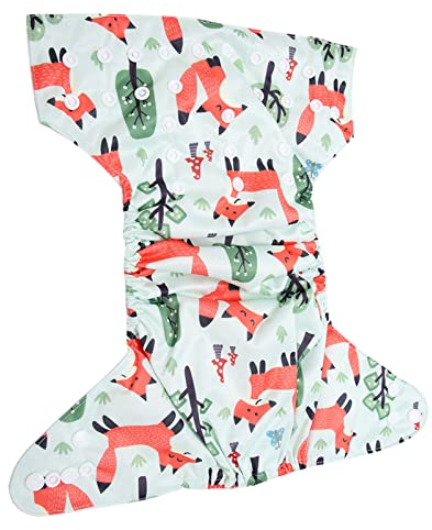 Wiederverwendbare Babywindel, Wiederverwendbare Babywindeln für Kleinkinder, Waschbare und Taschen-Stoffwindel mit Klettverschluss-Abdeckungen (BL002)