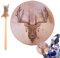 Shamanic Drums - 22,9 cm Trommel mit Hirschkopf-Design | Handgefertigter schamanischer Beat, instrumenteller Klangheiler, authentische sibirische Trommel, Spirit-Musiksymbol