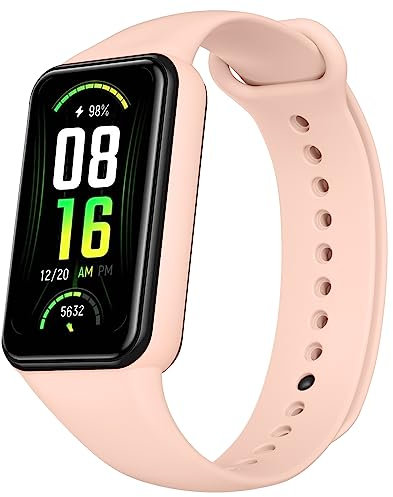 Meliya Correas para Amazfit Band 7 Correa,Silicona Pulseras de Repuesto para Amazfit Band 7 Mujer Hombre(Rosa)