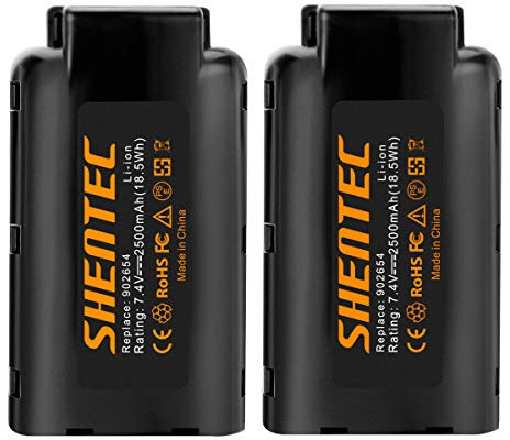 2X Shentec 7.4V 2.5Ah Li-ion Battery Compatible with Paslode 902654 902600 B20543A B20543 CF325LI 918000 IM250A Li