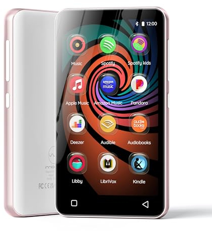 160G Spotify MP3-Player mit Bluetooth, Innioasis Mp4-Player mit Audible, Deezer, Hi-Fi 4 Zoll Touchscreen Musik Player mit Wi-Fi (Rosa)