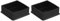 QUARKZMAN 2Pcs Embouts de Pied de Chaise Carrés en PVC, 80mm x 80mm OD, Noirs, Patins de Pied de Meuble, Capuchons de Protection de Sol pour Table de Patio, Armoire, Lit et Autres Meubles