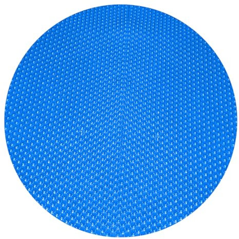 YUEWO Round Solar Cover, Blue 18 Foot Heat Retaining Solar Blanket Pool Heater Cover for for Above-Ground and In-Ground Pools Hot Tub Spa
