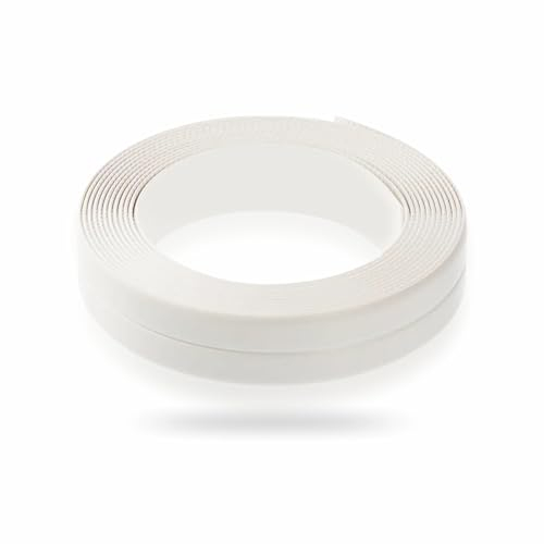 Bathroom Sealant Tape Bath Wall Caulk Strip Self Adhesive Waterproof Edging Seal For Kitchen Worktop Sink Edge Gas Stoves Window Corner Bathtub Floor Tile Sealer White PVC Sealing 3.35m X 22mm (1)