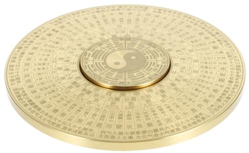 MAGICLULU Feng-Shui-Kompass Luopan-Messing-Sonnenuhr-Kompass Chinesischer Alter Chinesischer Tragbarer Traditioneller Hand er Bagua Für Reichtum Viel