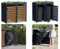 DWD® Garden Double Wheelie Bin Hideaway with Plant Roof 120L/240L Waste Bin Storage Shed w/Locking Door Outdoor Hygienic Rustproof Dustbin Powdercoated Steel Matt Grey RAL7016 with Wood Effect Doors