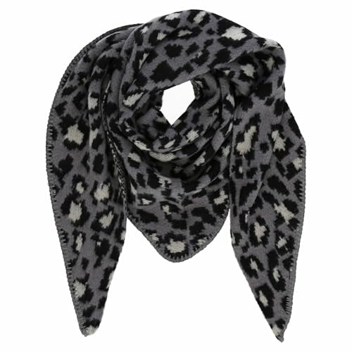 irisaa Schal Damen Leopard, weiche flauschige Deckenschal mit Leo Muster, dreieckstuch Winter Halstuch für Frauen Mädchen, Lang Kuschelig 190 * 80cm, Schal Farben 2020:Anthrazit