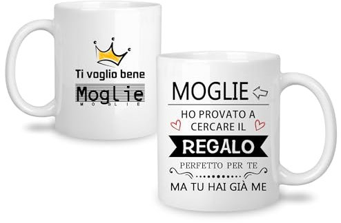 Yufansd Regalo Moglie Divertente Tazze In Ceramica 11oz -Ho Provato A Cercare Il Regalo Perfetto Per Te Ma Tu Hai Gia Me- Personalizzata Tazza Mogile Anniversario Natale Regali (Moglie)