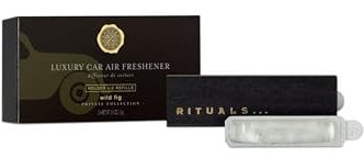 RITUALS Auto Lufterfrischer Wild Fig – Luxus Parfüm aus der Private Collection – Hält Ihr Fahrzeug monatelang frisch – Passt in jedes mit wiederverwendbarem Holzhalter – 2 x 3g