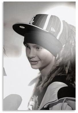 LDLTEGRM Tom Kaulitz Leinwandbild, Motiv: Promi-Sänger, Poster, Vintage-Ölgemälde, Druck, kreative moderne Kunst, Teenager, Mädchen, Zimmer, Büro, Dekoration, 40 x 60 cm, ungerahmter Stil