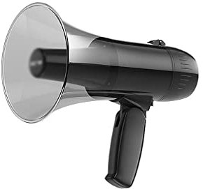 BCJMKDX Megaphone Speaker, Loud hailer, Portable Megaphone Speaker Bullhorn, USB Loud Speaker Voice Amplifier with Built-in Siren Adjustable Volume