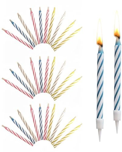 CHROMACRAFT 30-Teilige Geburtstagskerzen, Lustige Streichkerzen, Bunte Dekokerzen, Magische Kerzen Für Geburtstage, Partys, Weihnachten Und Feiern