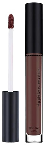 Matte Dark Brown Liquid Lipstick for Women - Long Lasting, Waterproof, Quick-Drying, Non-Sticky Lip Gloss