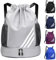Veftsvy Turnbeutel mit Kordelzug, Wasserdicht Sportbeutel mit Schuhfach, Sportrucksack Gym Bag mit Innentasche, Außentasche, Sporttasche für Herren Damen Jungen (Grau, Einheitsgröße)