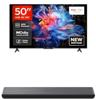 TCL 50V6C 50” Direct LED Smart TV S45HE Barra de Sonido