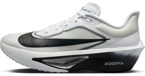 Nike Men Zoom Fly 6 Straßenlaufschuh für Herren Running Shoe, White Black Smoke Grey Metallic Silver, 12 UK