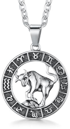 Colgante de signo s para mujeres y hombres, acero inoxidable, constelación de Leo, medallón de horóscopo, joyería de astrología celestial Retro