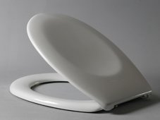 Hamberger BALTIC88A WC - Sitz mit Deckel Top weiß mit Edelstahl-Befestigung