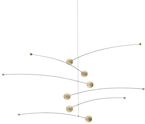 Flensted Mobiels - Futura - Windspiel/Mobile - Holz - Natur - 35 x 75 cm, be/schwarz