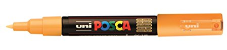 Uni-Ball Posca PC-1MR, Gouachf Pastel, Artist, – ) Width Marker with Added Label Food 0.7 mm, Waterproof, Unscented Rose Saumon