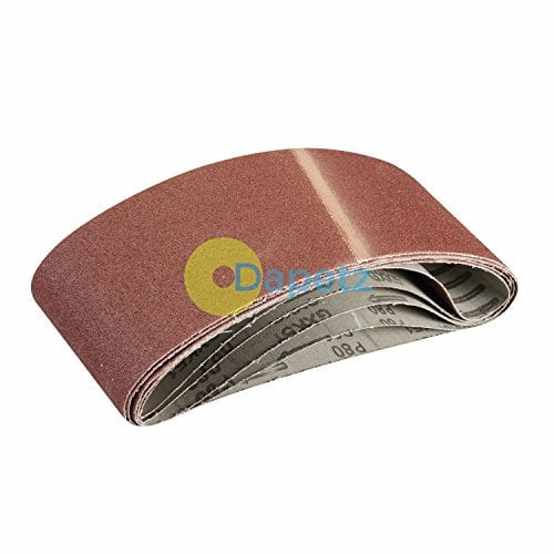 Dapetz ® Sanding Belt 100 x 610mm to Fit Makita 9404 Belt Sander, Aluminuim Oxide 80 Grit Sander Belts for Grinding, Polishing, Sharpening and Derusting (5 Pieces)