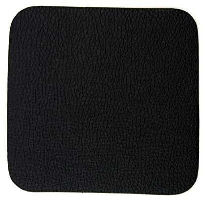 ASA 7835420 Untersetzer - Glasuntersetzer - schwarz - Kunstleder 10 x 10 cm