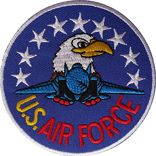 Aufnäher, Motiv: United States Air Force, bestickt, zum Aufbügeln oder Aufnähen.