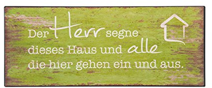 °*Metallschild Der Herr segne diese Haus..(Grün)