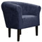 FORTISLINE Clubsessel Loungesessel Cocktailsessel Monaco 2 Mikrovelur W426_14 (Blau)