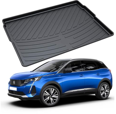 PSLER Vehículo All Weather Waterproof Protector Pad Estera Trasera del Trazador de Líneas del Cargo para 3008 2013 2014 2015 2016 2017 2018 2019 2020 2021 2022 2023