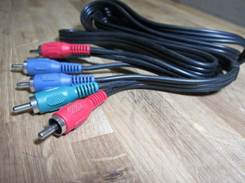DIXIETREE Replacement Red/Green/Blue 3 RCA Double Ended Male Connect Lead RGB Twin Dual Sided