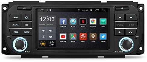 XTRONS 5 Zoll Android 14 Autoradio Octa Core 4GB 64GB Multimedia Player Eingebaut 4G LTE Car Play Android Auto AKM DSP GPS WiFi Bluetooth 5.0 Optional DAB+ OBD DVR Für Chrysler Jeep Dodge