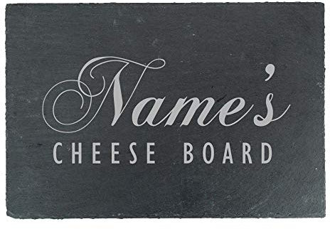 Personalised Engraved Rectangular Slate Cheeseboard with Name's Cheeseboard Design, Personalise with Any Name, Perfect for Any Cheese Lover for Any Occasion