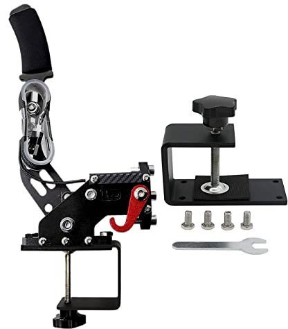 Obokidly Soporte de freno de mano USB 2 en 1 G29 compatible con PS4 + PC para Simracing Game Sim Rig con abrazadera (negro)