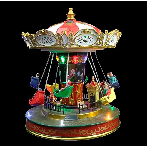 FBright Weihnachtskarussell LED, Kunststoff, Mehrfarbige Lichter, Altura 25,5 cm