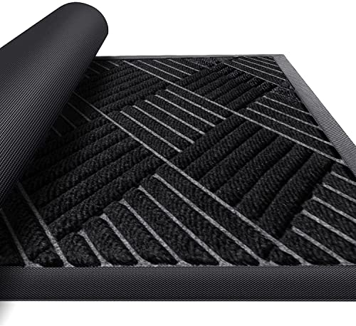 Purejoy Zerbino Ingresso Esterno 60 x 90 cm Tappeto da Esterno Tappetino Antiscivolo in gomma Zerbino Impermeabile per Trappole per Fango e Detriti Sporco per Tappetino per Ingressi Bassi