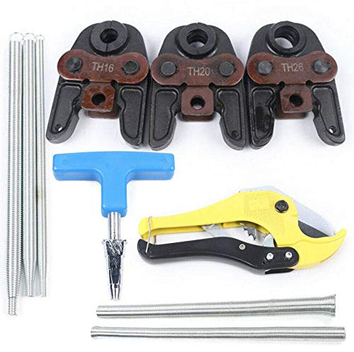 Pinza a pressatura con profilo TH, pressa radiale, pressa a pressione e valigetta + 3 pinze per pressare tubi compositi, set di attrezzi per pressare tubi, pinza crimpatrice