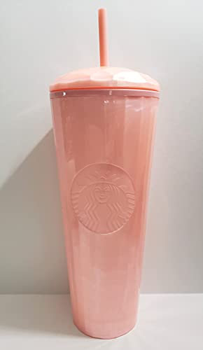 Starbucks 2021 Summer Blush Pink Kaleidoscope Venti Gobelet avec couvercle dôme et paille