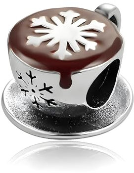 G 29 Charm Tasse Chocolat Chaud, Argent 925, Compatible avec Bracelet Pandora