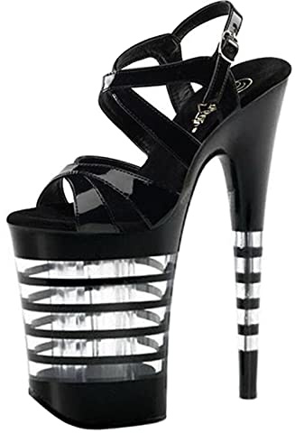 Damen Plateau High Heels 20CM Stiletto Mode Römischer Stil Sandalen Hochzeit Pumps Stripper Club Pole Dance Schuhe Große Größe 34-46