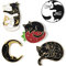 5 Stück Katze emaille Anstecknadel set Emaille Brosche Pins Anstecker Emaille Pins Set Für Rucksäcke Jacken Hüte Dekoration